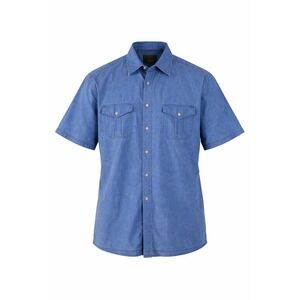 Vintage St Johns Bay Mens L Short Sleeve Shirt Trekker Crosshatch Camp‎ Hiking